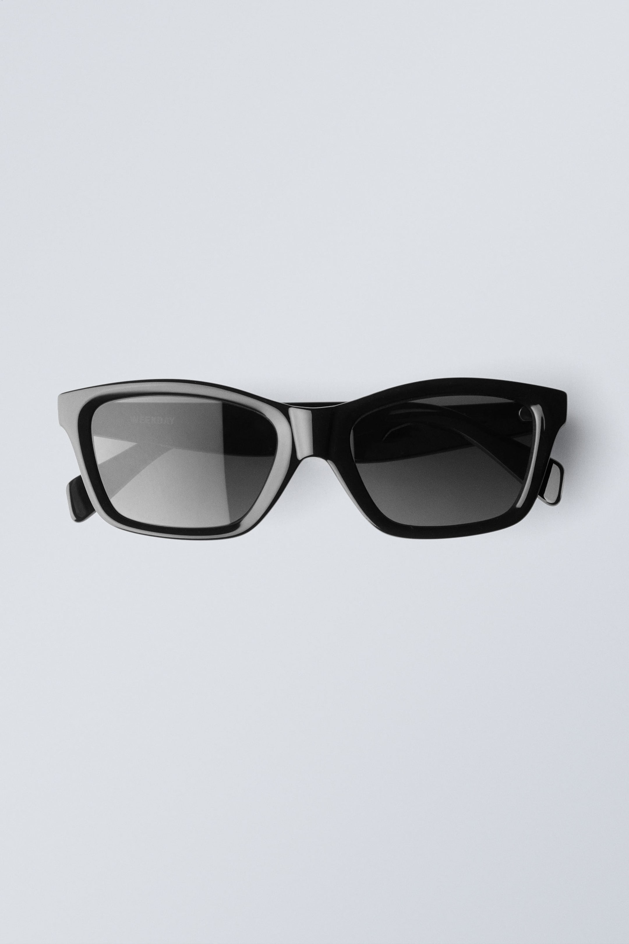 Schwarz - Schwarze Gläser - Markante rechteckige Sonnenbrille - 2