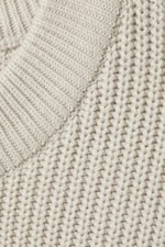 Ecru - Regular Heavy Knit Sweater - 1