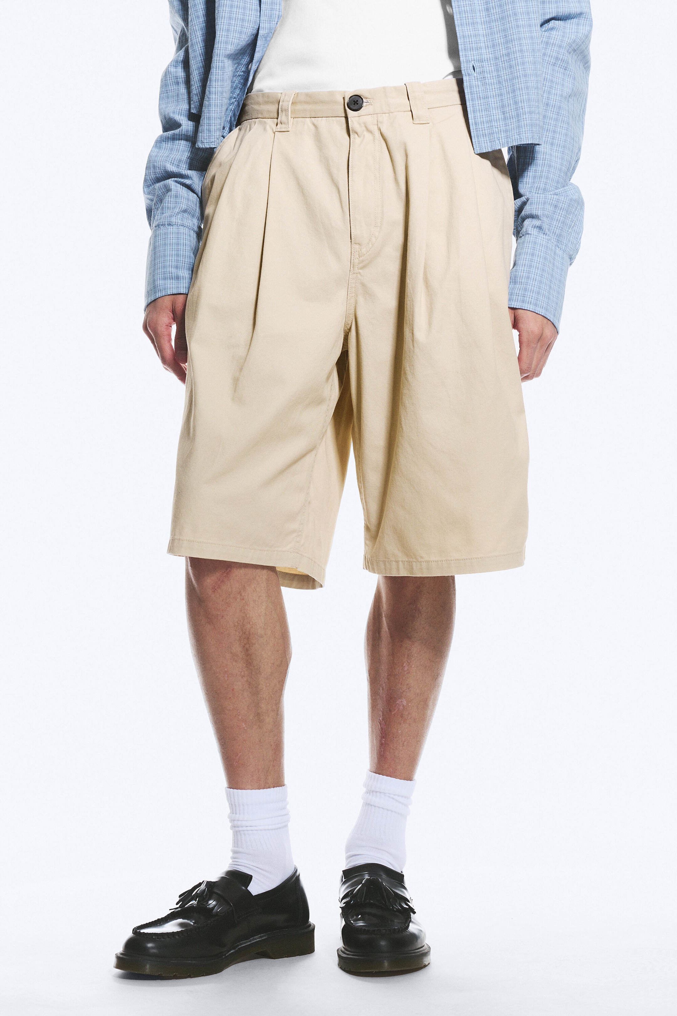 Light Dusty Beige - Cotton Chino Shorts - 2