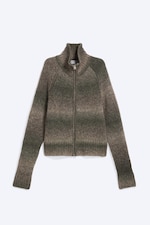 Khakigrün - Weicher Strick-Cardigan mit Reißverschluss - 20