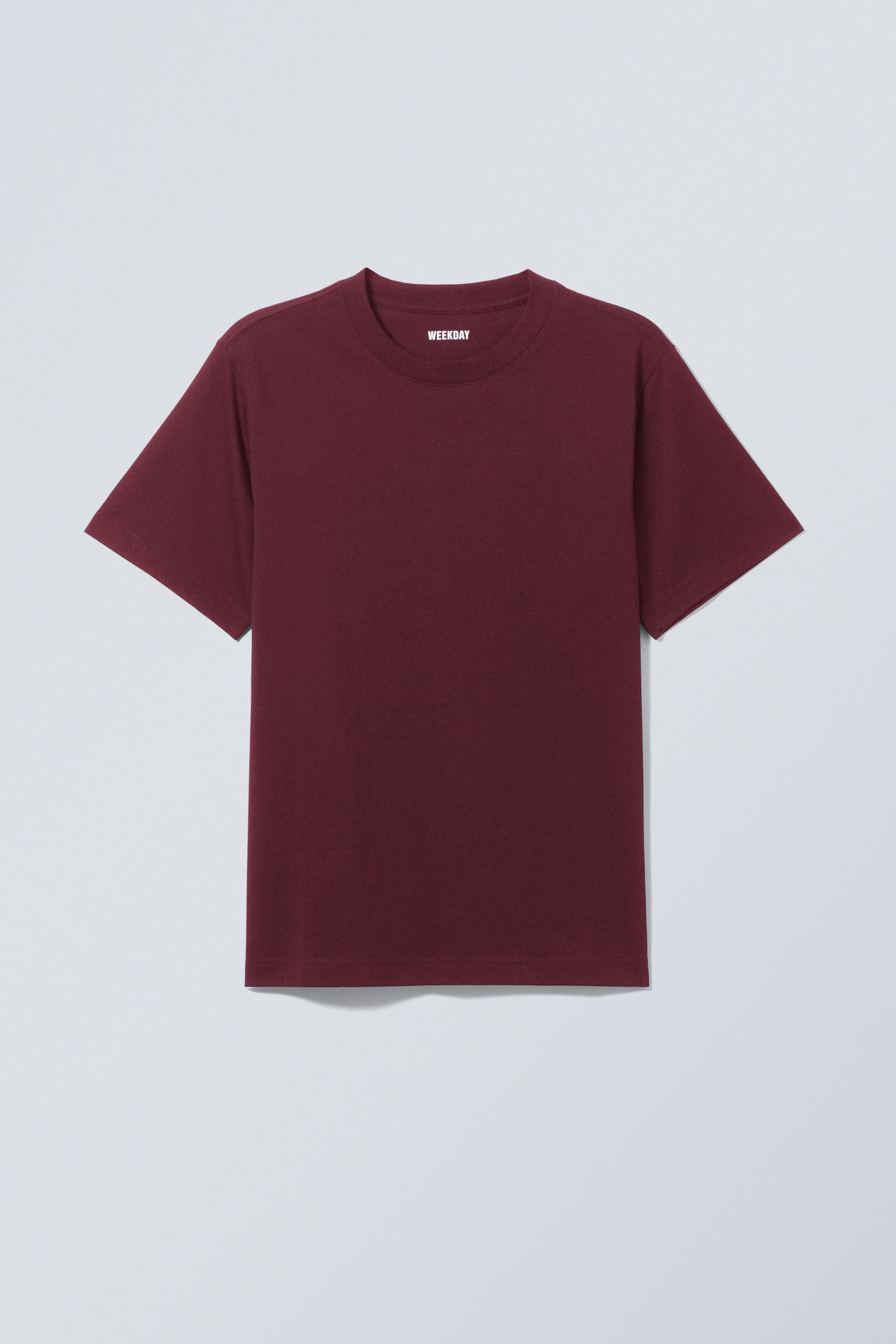 Dark Red - Short Boxy Heavyweight T-shirt - 3