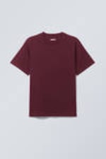 Dark Red - Short Boxy Heavyweight T-shirt - 3