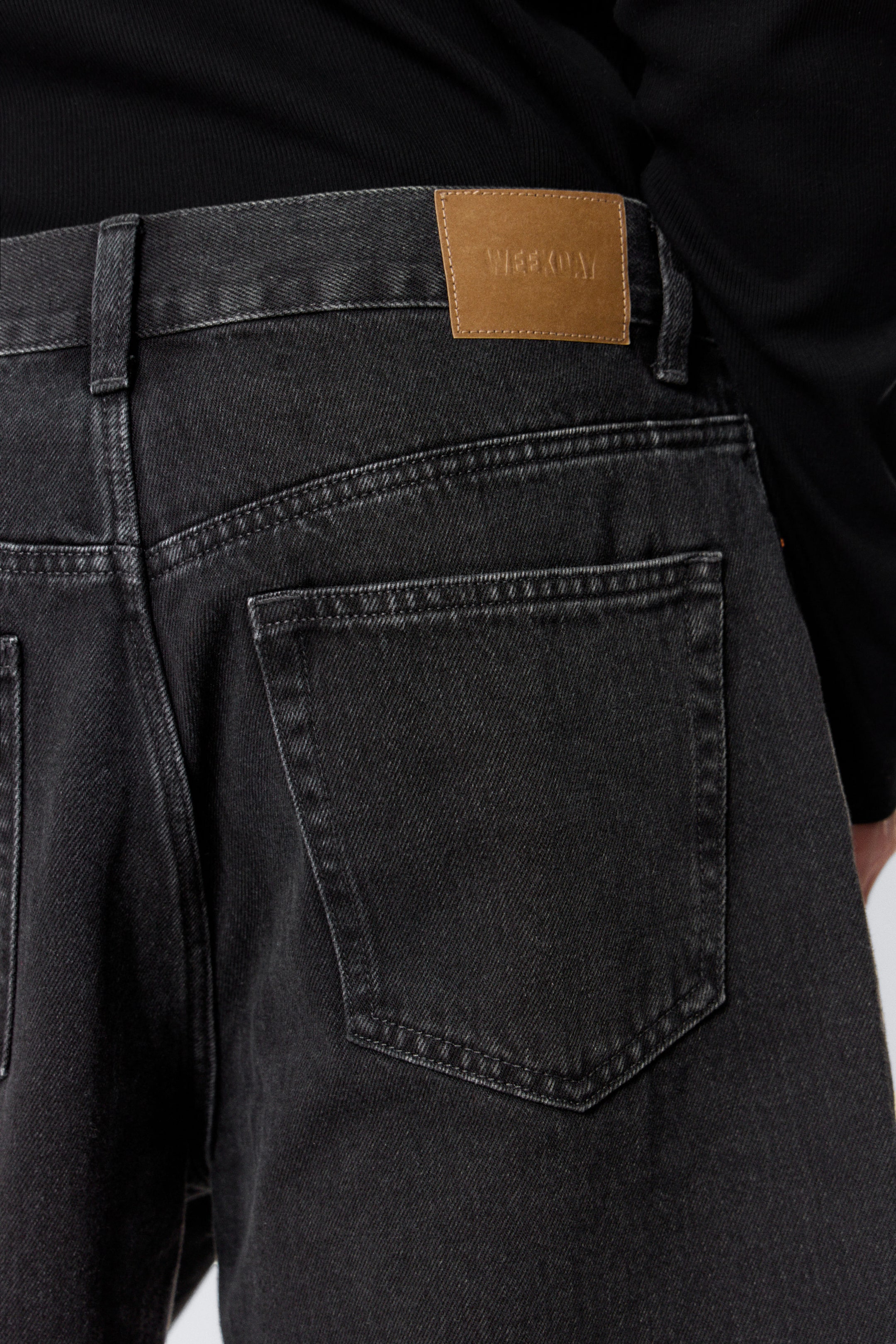 Tuned Black - Galaxy Mid Rise Loose Denim Shorts - 5