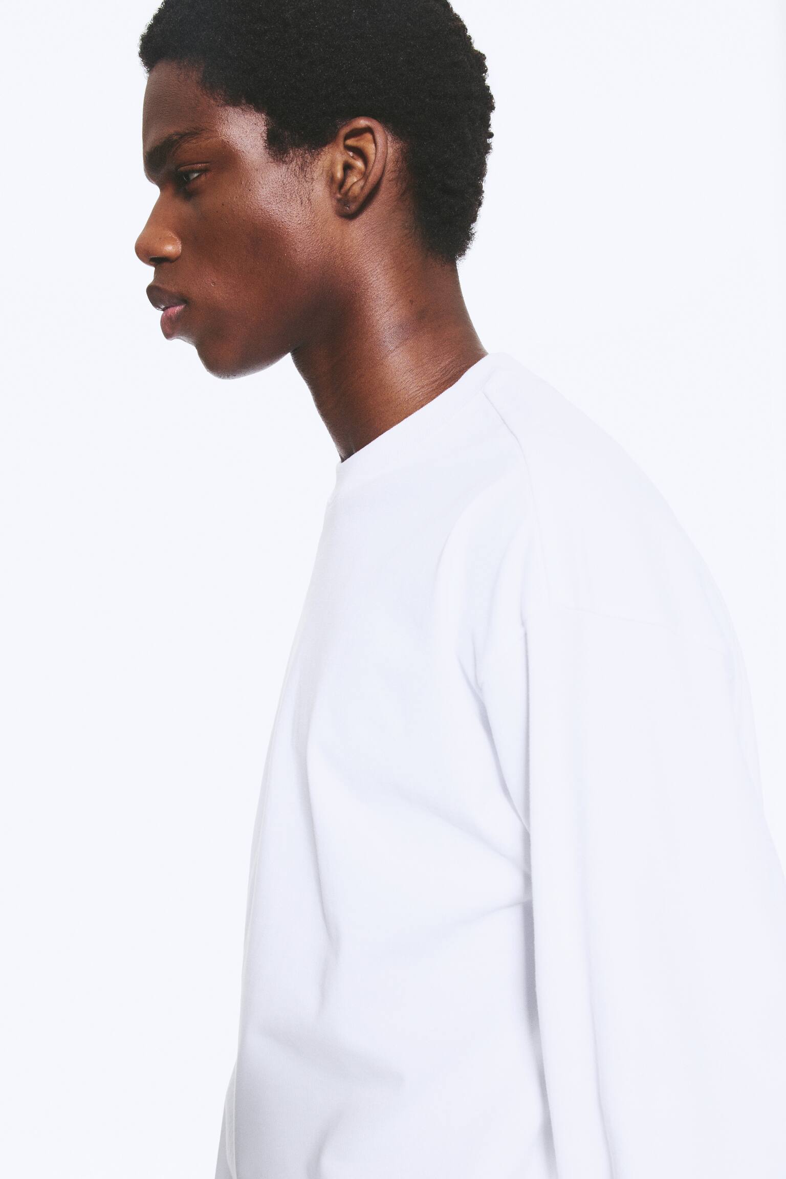 T-shirt carré à manches longues Great-Blanc - 4