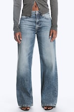 Blue Horses - Medium Blue - Paz Mid Rise Wide Jeans - 2
