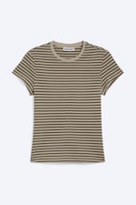 Dark & Light Mole Stripes - Slim Short-Sleeved Cotton T-shirt - 4