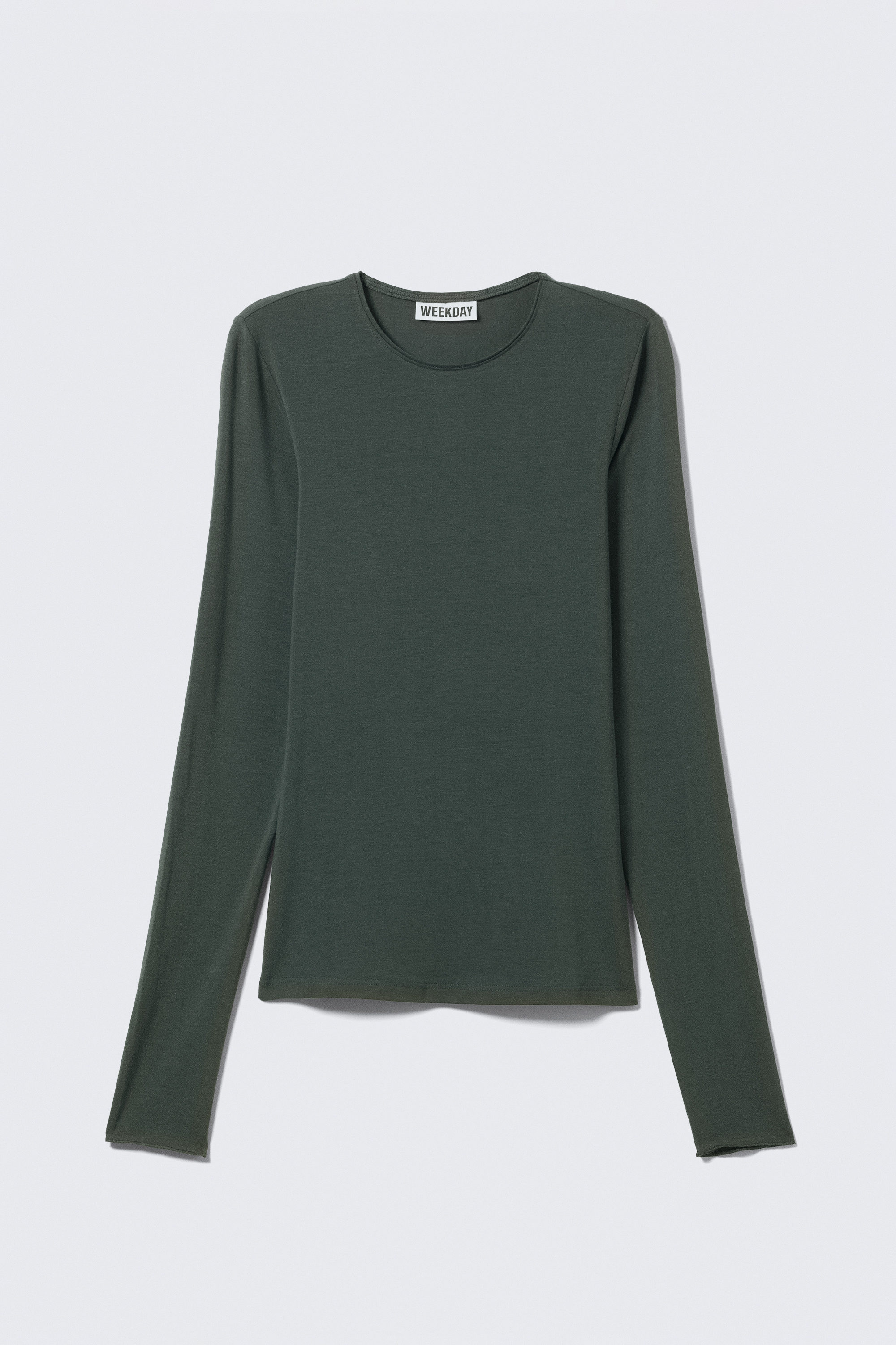 Petrol - Slim Fit Long-Sleeved Lyocell Top - 3