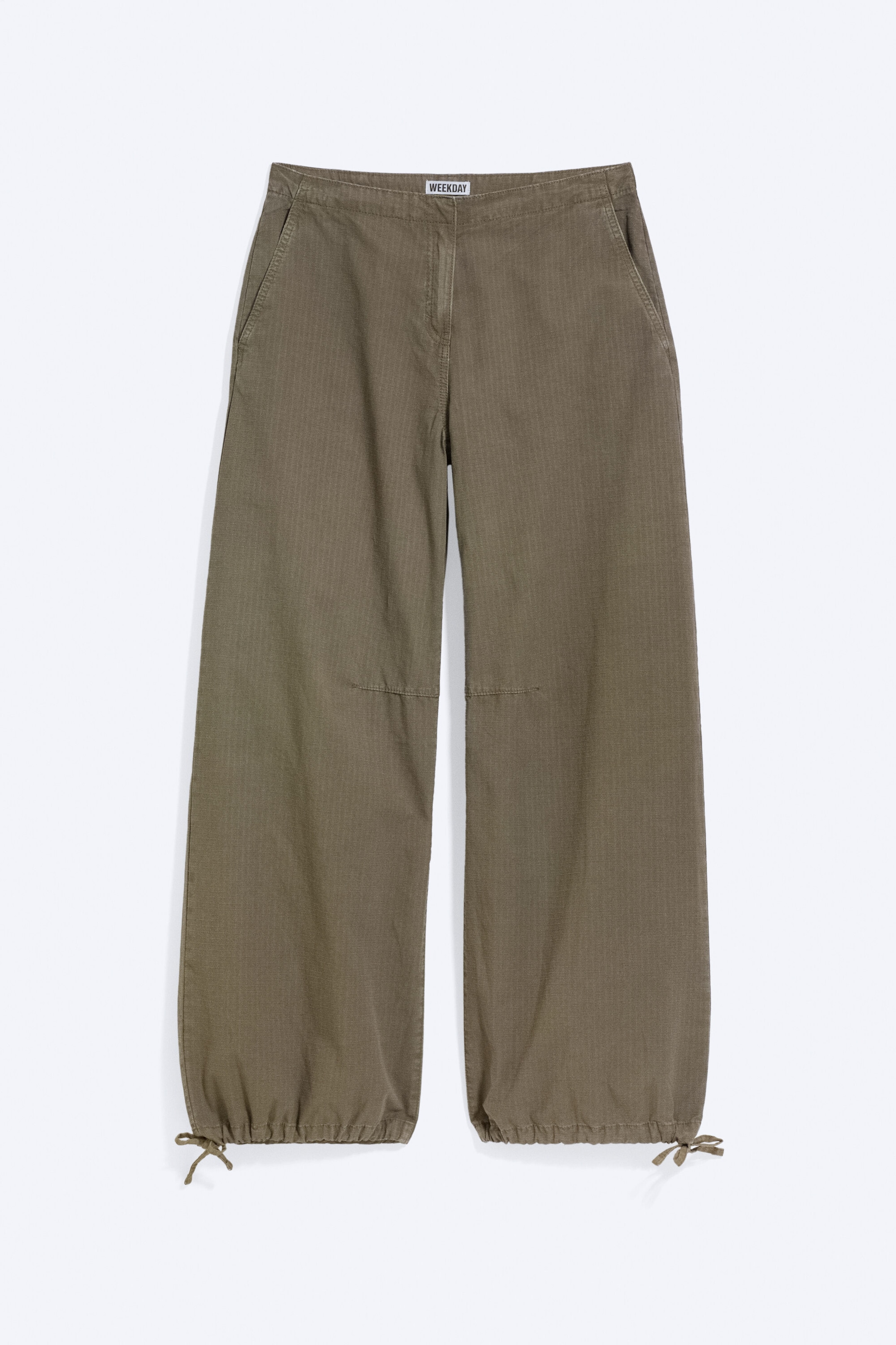 Dusty Grey - Baggy-Ripstophose mit niedriger Taille - 0