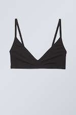 Black - Dylan Mesh V-neck Bra - 0