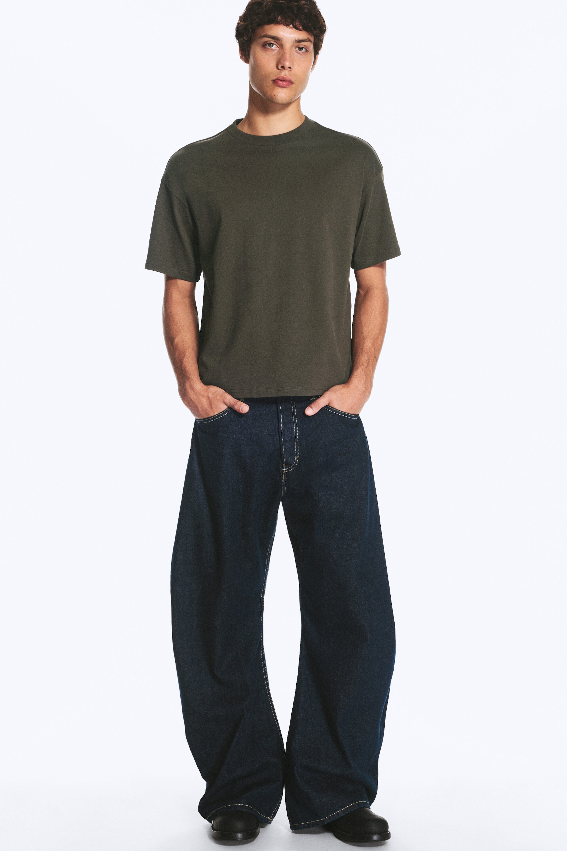 Dark Khaki Green - LOOSE FIT T-SHIRT - 2