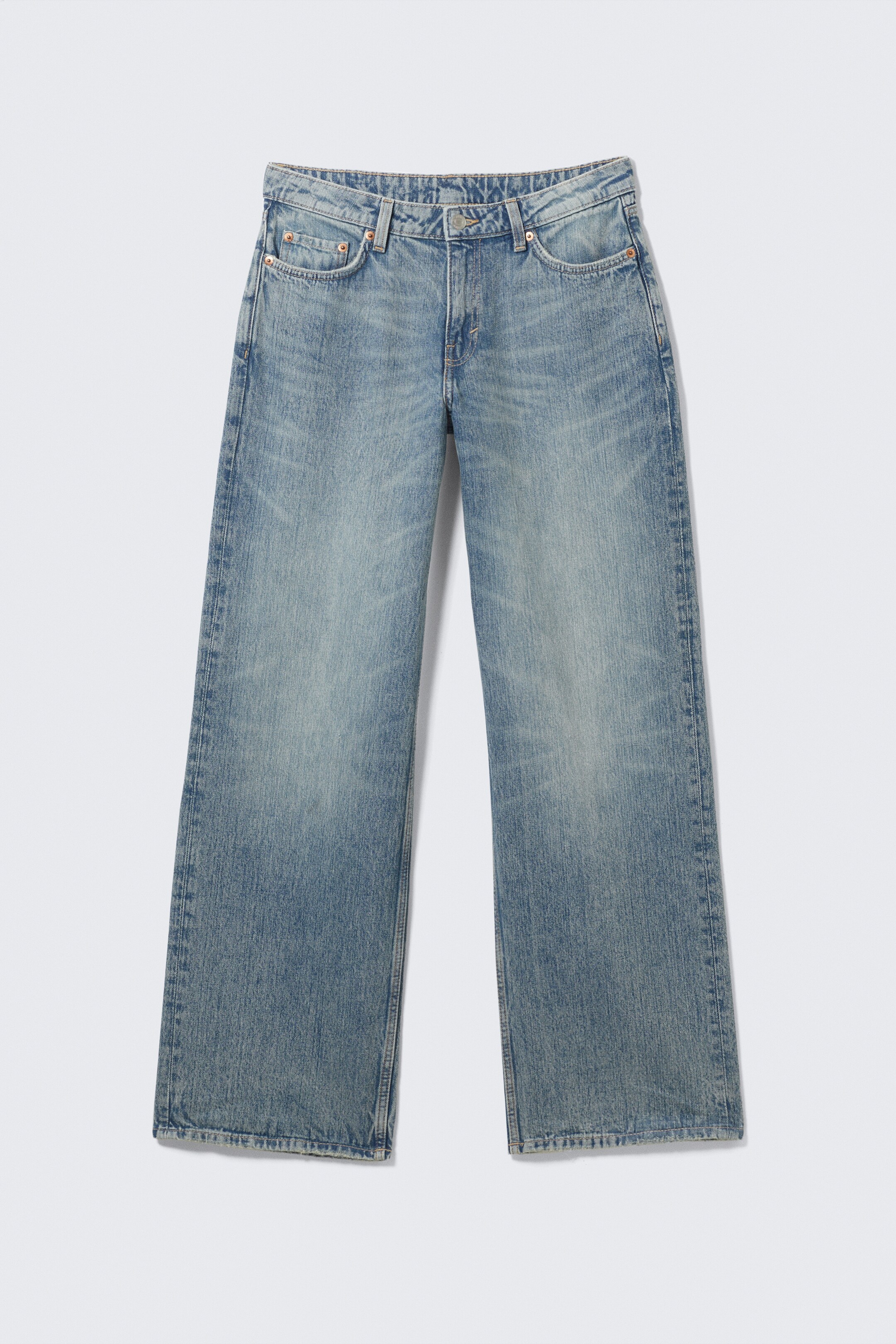 Visa större bild: Ample Low Waist Loose Wide Leg Jeans - Blue Stream - Mellanblå - DAM | H&M SE 8