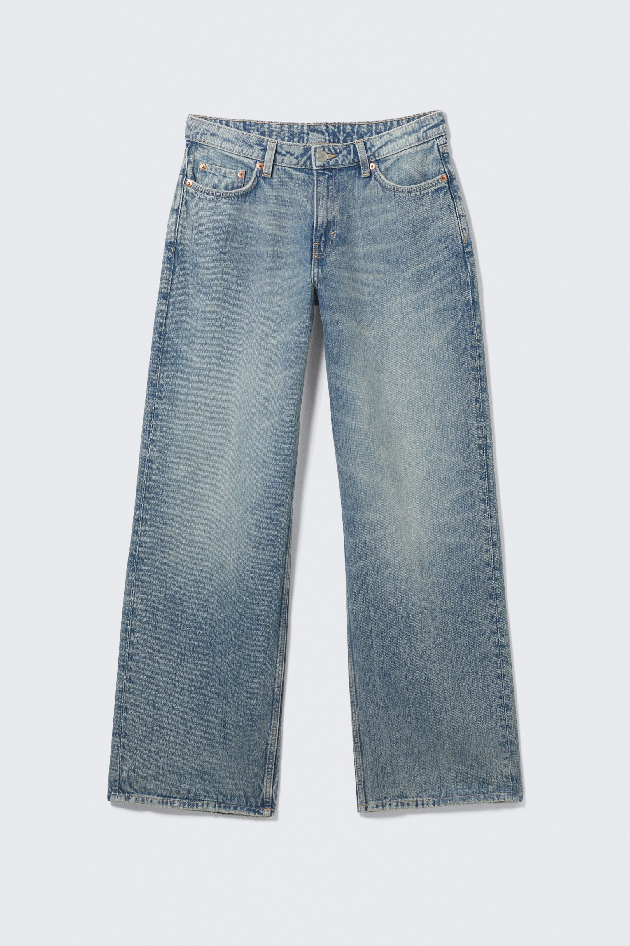 Größeres Bild anzeigen: Ample Low Waist Loose Wide Leg Jeans - Blue Stream - Mittelblau - Ladies | H&M AT 8