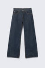 Blå - Looser Regular Waist Loose Straight Jeans - 5