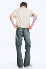 Grid Blue – lyseblå - Sky normal bootcut-jeans med lavt liv - 4
