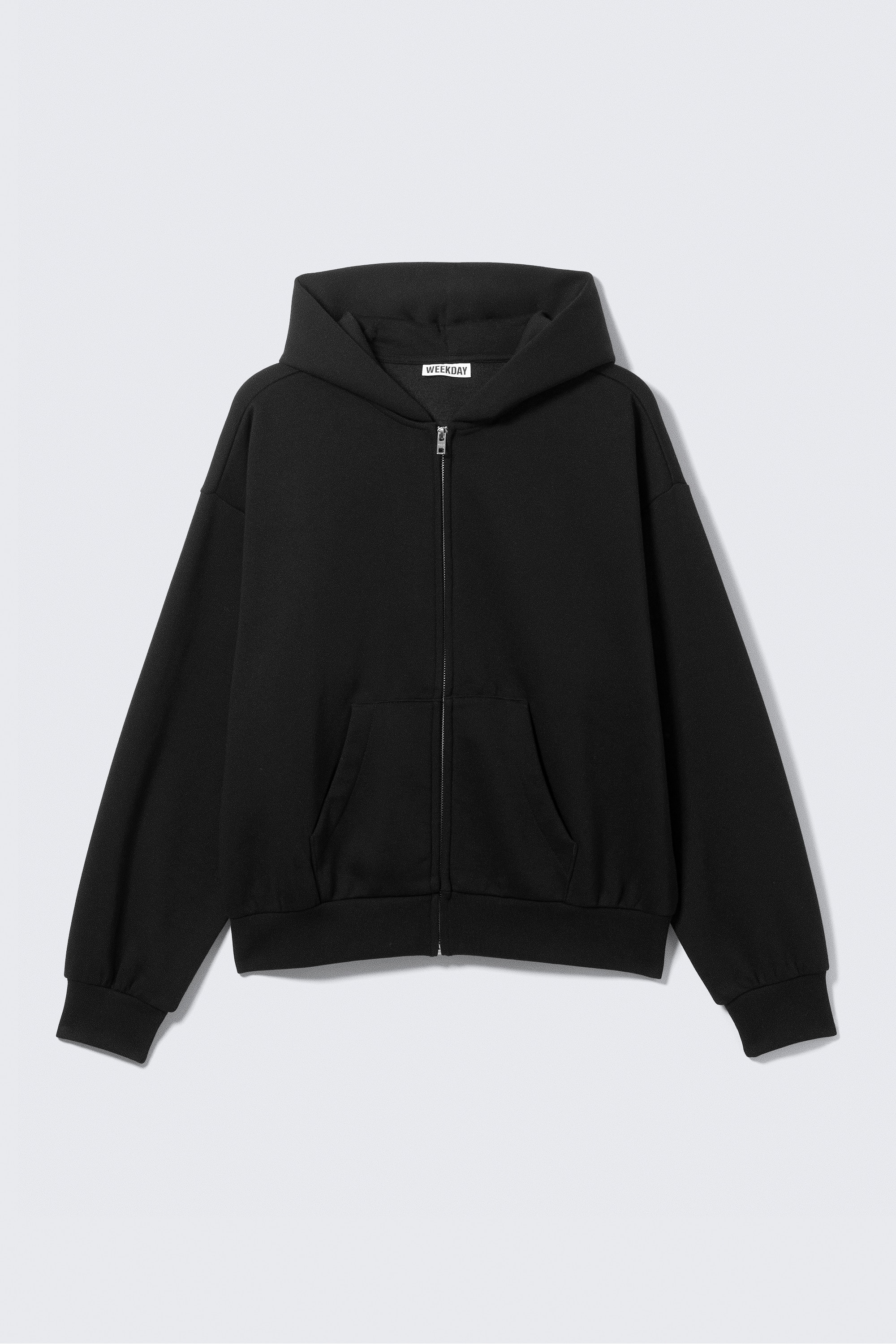 Loose Fit Zip Hoodie - Black/Grey Melange/Washed Dark Green/Dark Brown