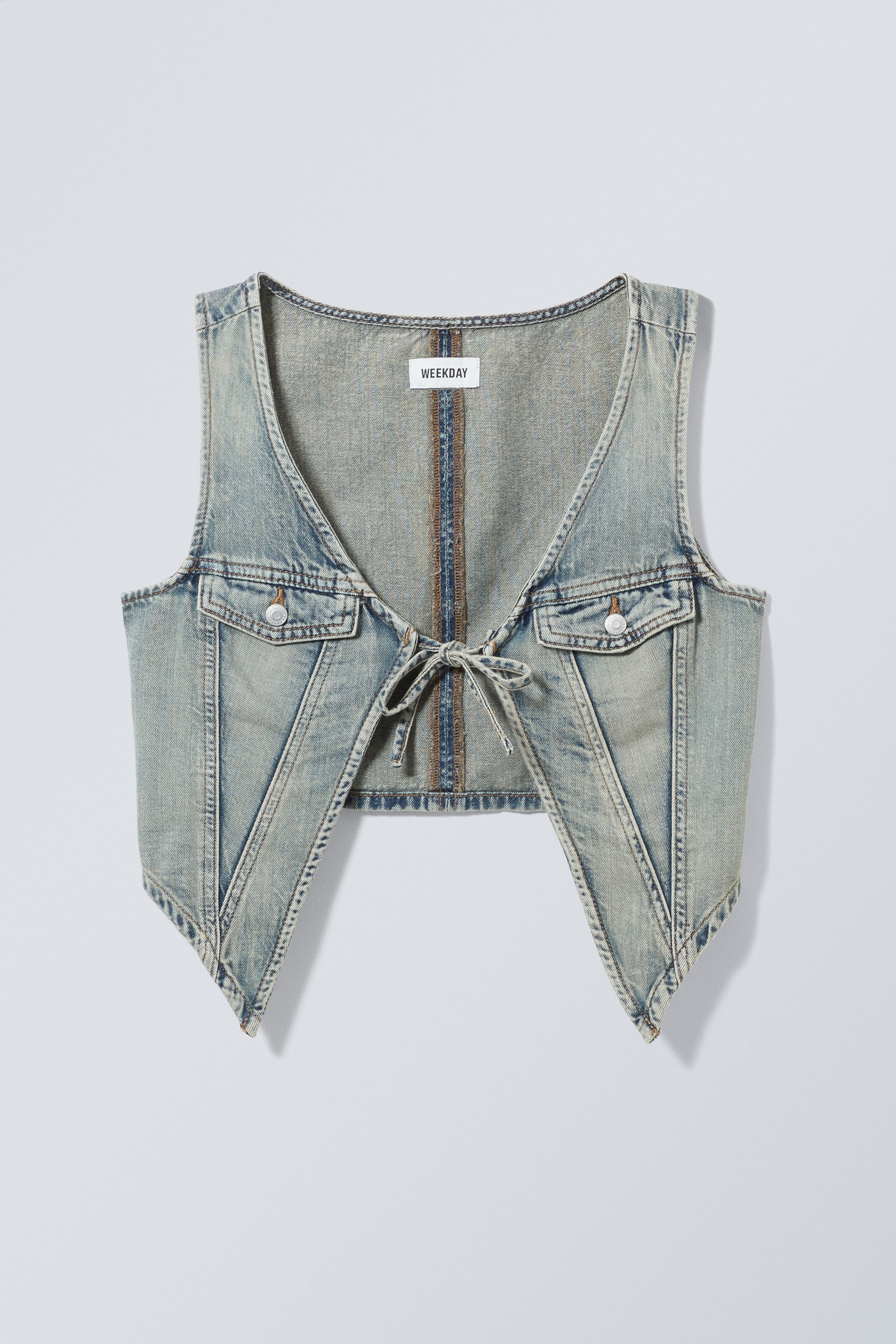 Blau gefleckt - Jeansweste Pearl - 0