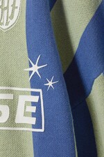 Green & Blue Stripe - Loose Soccer Team Knitted Sweater - 1