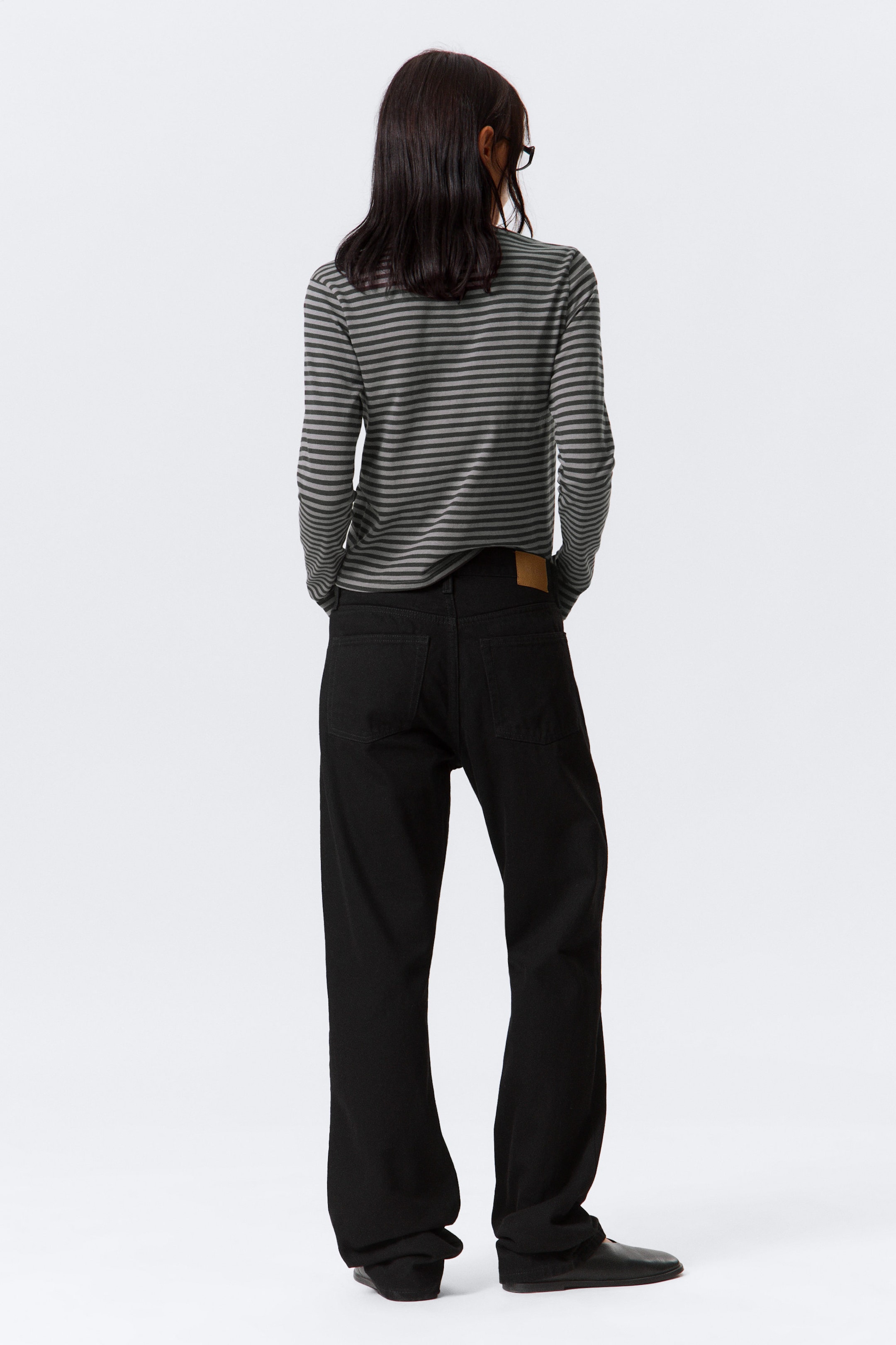 Black Rinse - Schwarz - Orbit Mid Waist Regular Straight Leg Jeans - 10