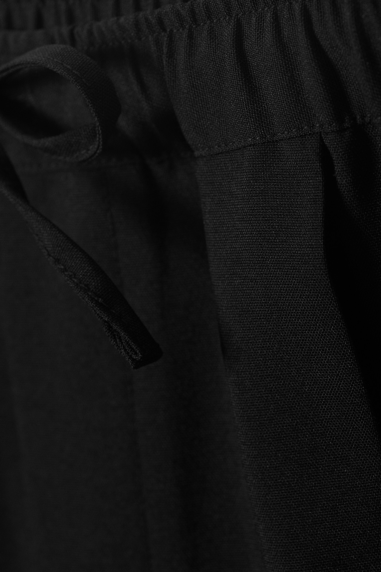 Oversized Suit Trousers - Black/Beige - 4