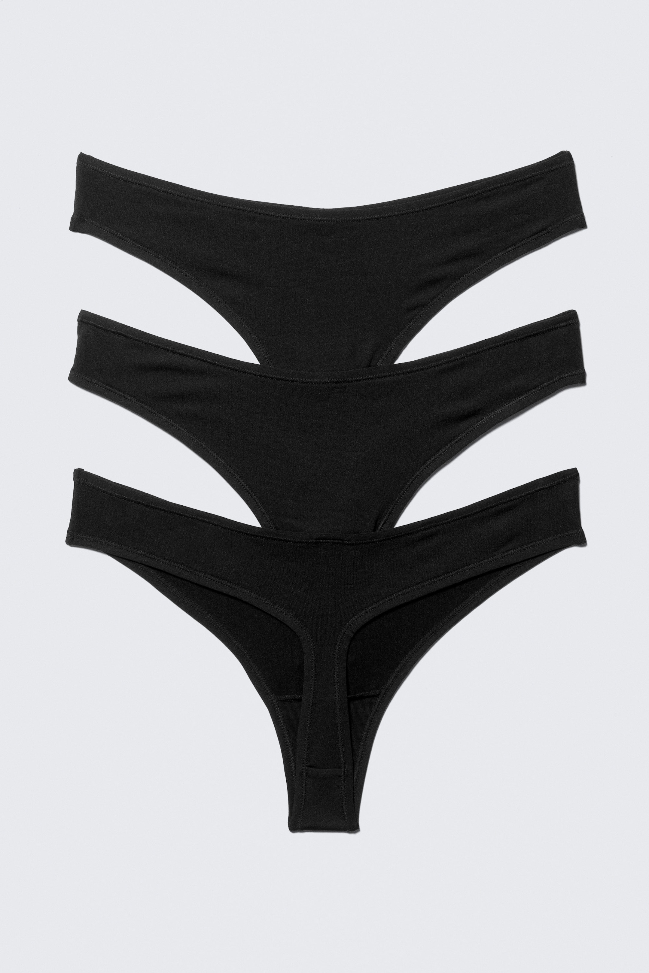 Schwarz - 3er-Pack Micro-Tangas Soul - 4