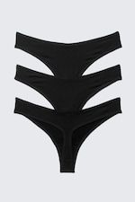 Schwarz - 3er-Pack Micro-Tangas Soul - 4