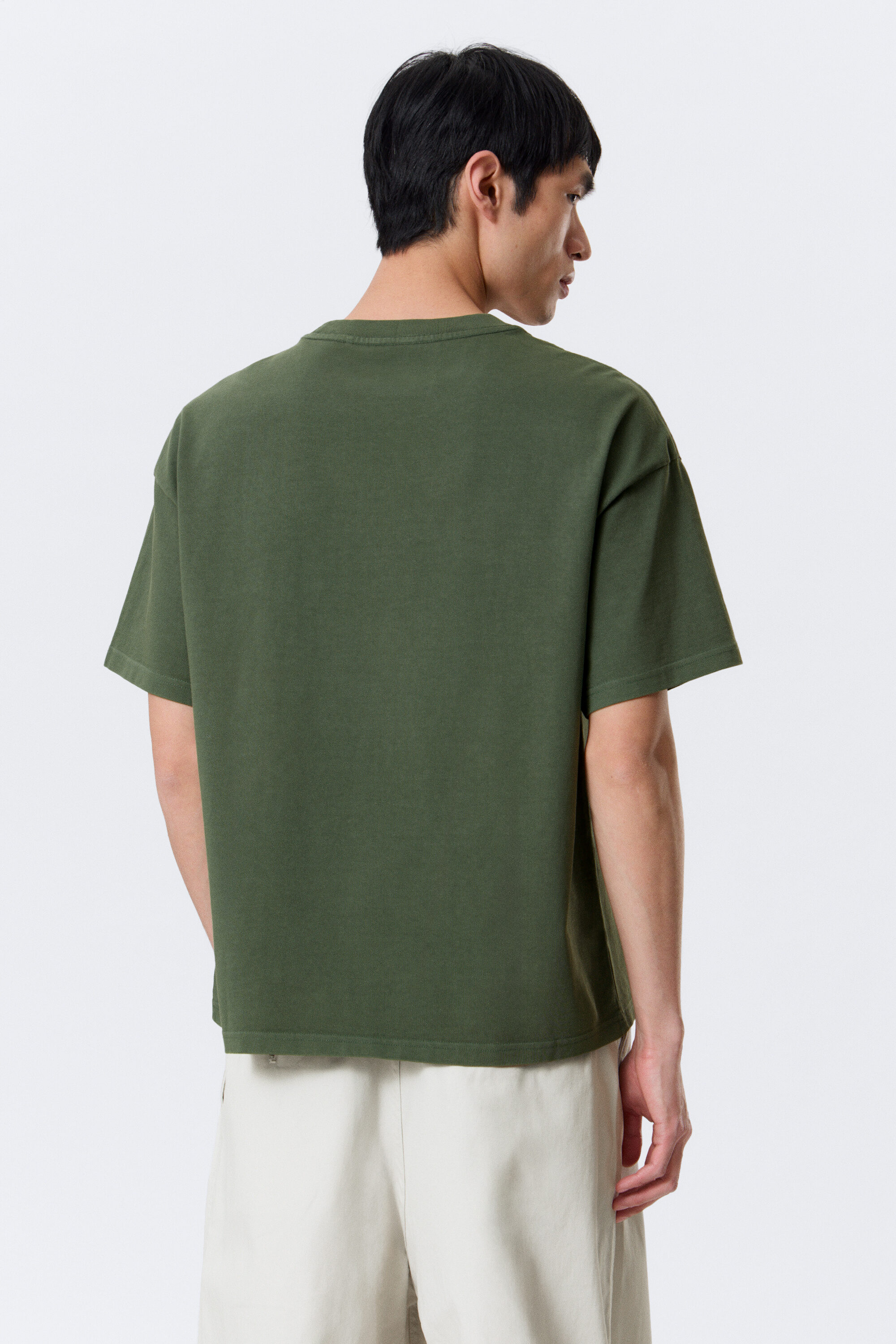 loose fit t-shirt - Washed Dark Green | Weekday WW
