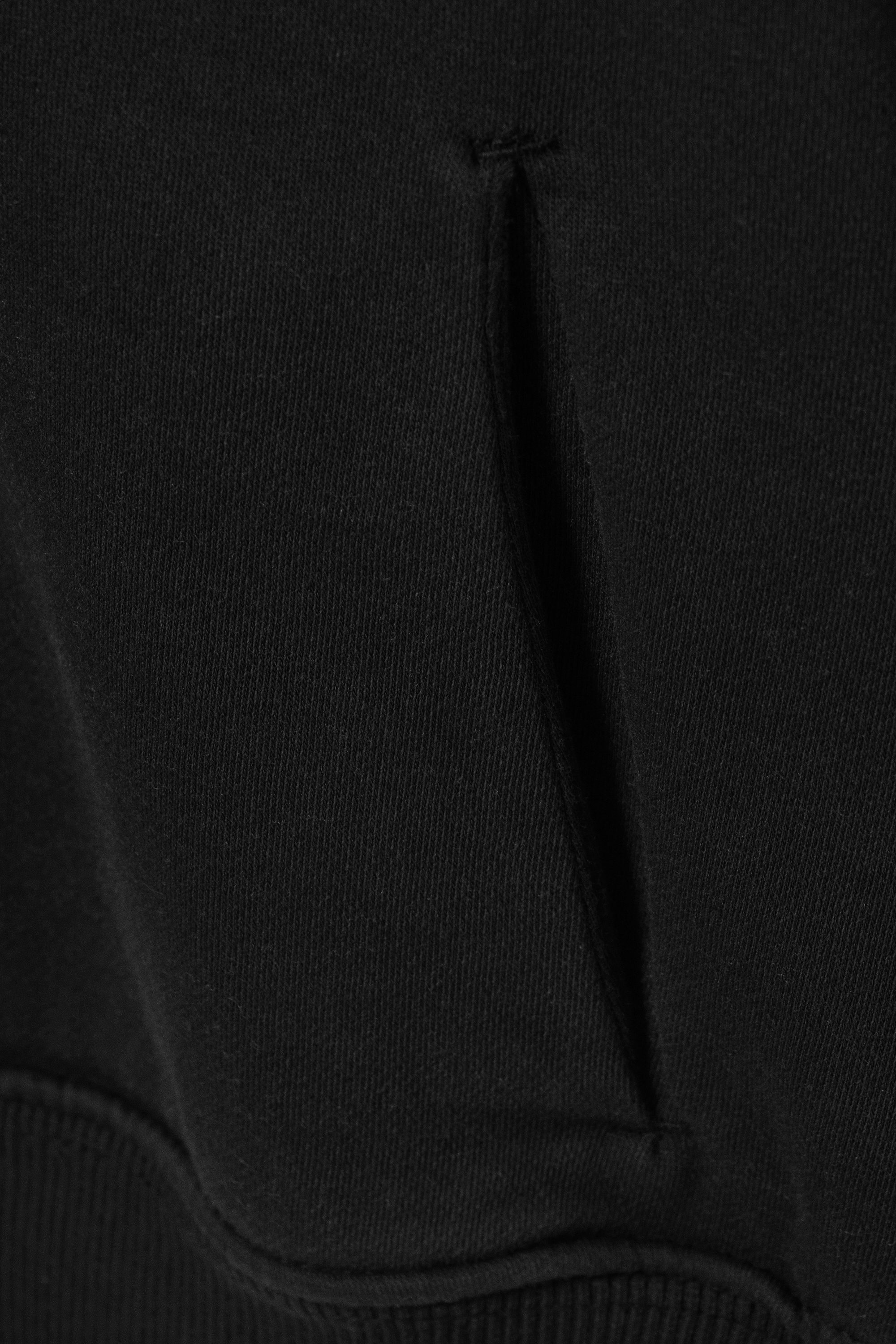 Black - Regular Fit Heavyweight Zip Hoodie - 2