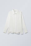 ホットセール 口コミ blend linen sheer shirt WW Weekday | White - トップス