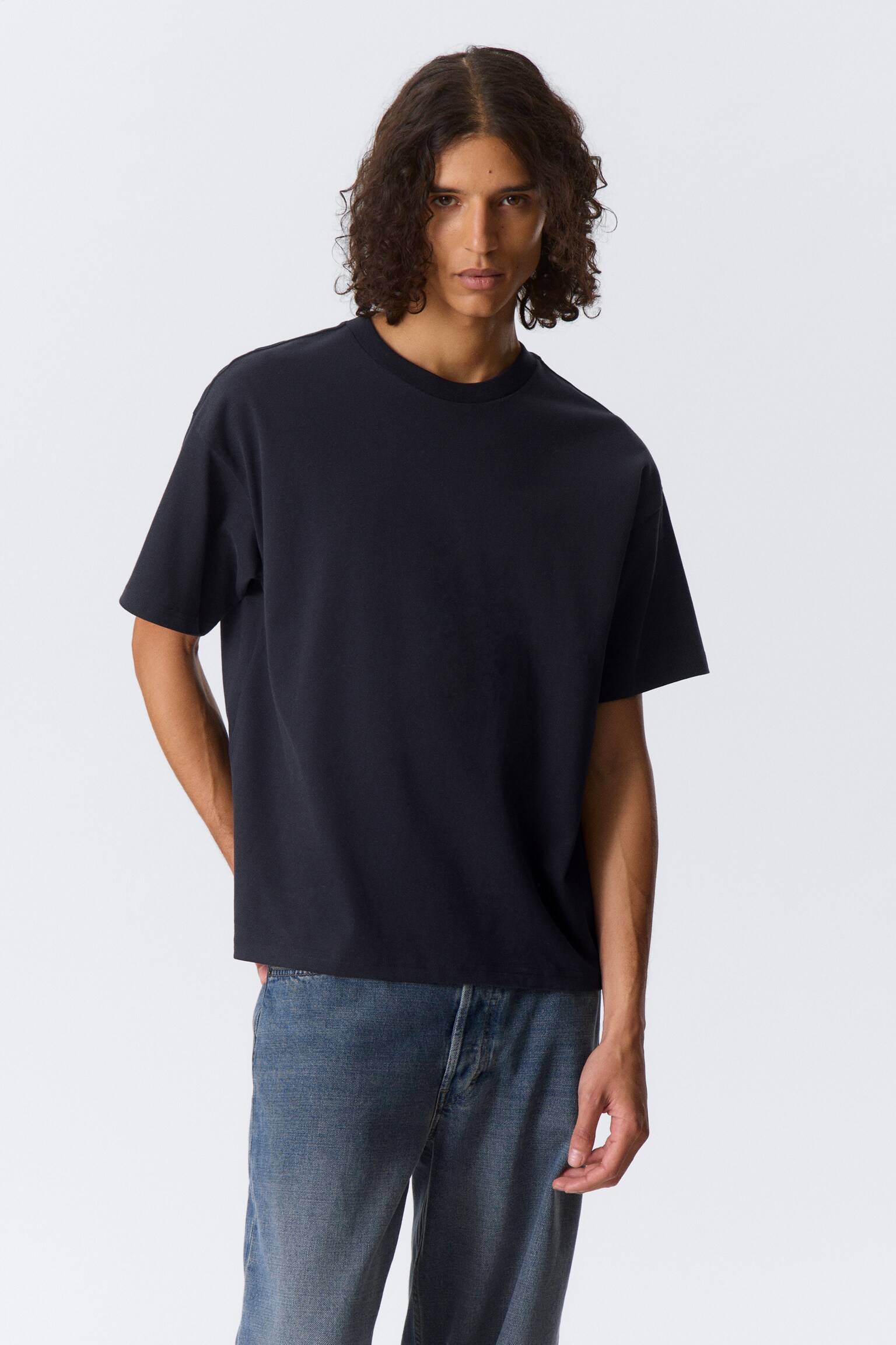 Great Boxy Heavyweight T-Shirt - Dark Navy Blue/White/Black/Dark Brown/Khaki Green/Dark Blue/Light Grey/Dark Grey/Dark Green/Light Grey Melange