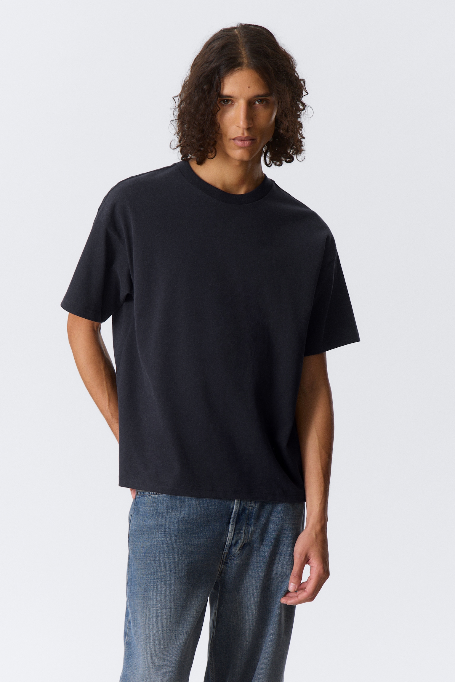 Great Boxy Heavyweight T-Shirt - Dark Navy Blue/White/Black/Dark Blue/Dark Brown/Khaki Green/Light Grey/Dark Grey/Dark Green/Light Grey Melange