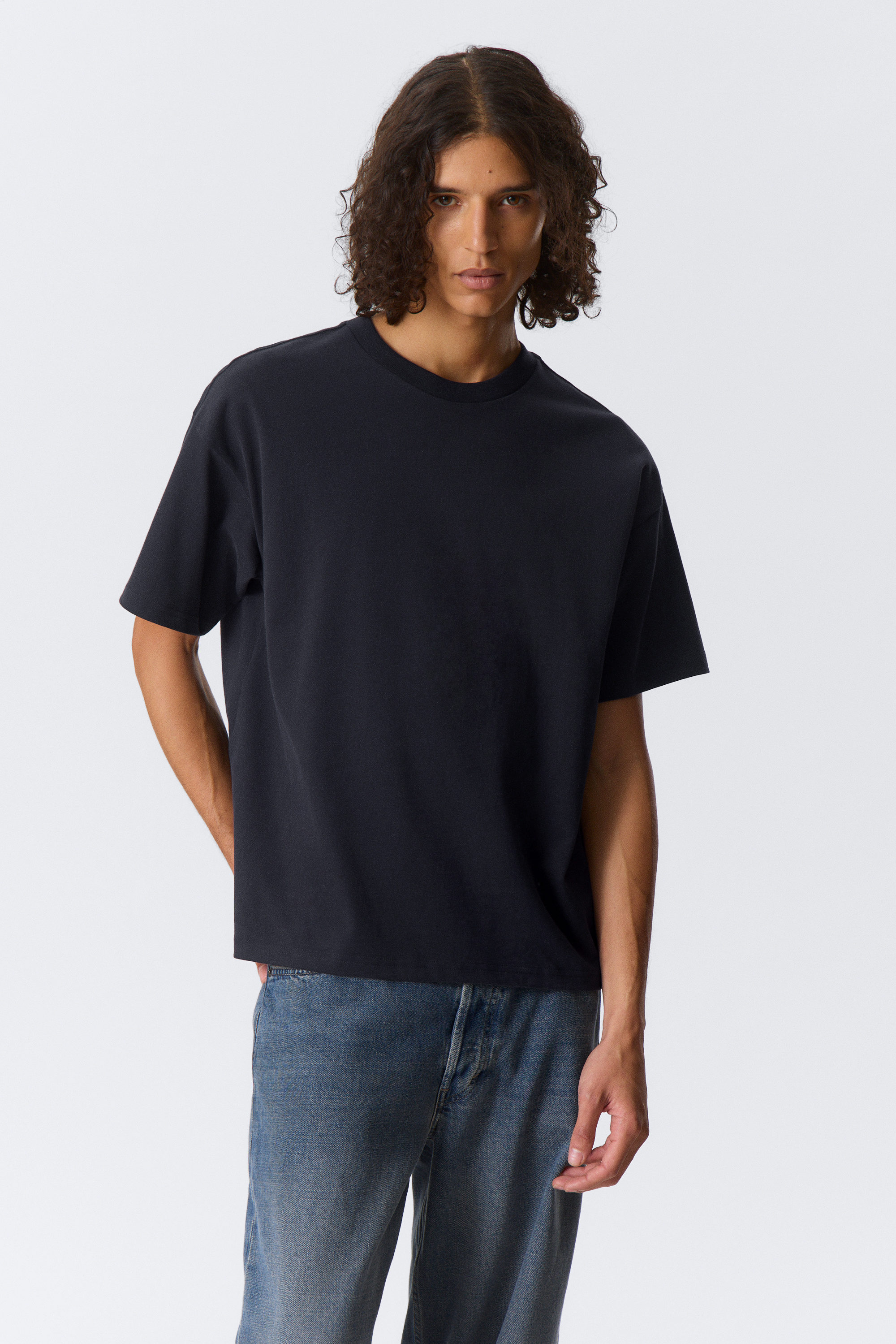 Donker marineblauw - Recht T-shirt - 1