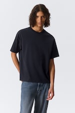 Dark Navy Blue - Loose Boxy T-shirt - 0