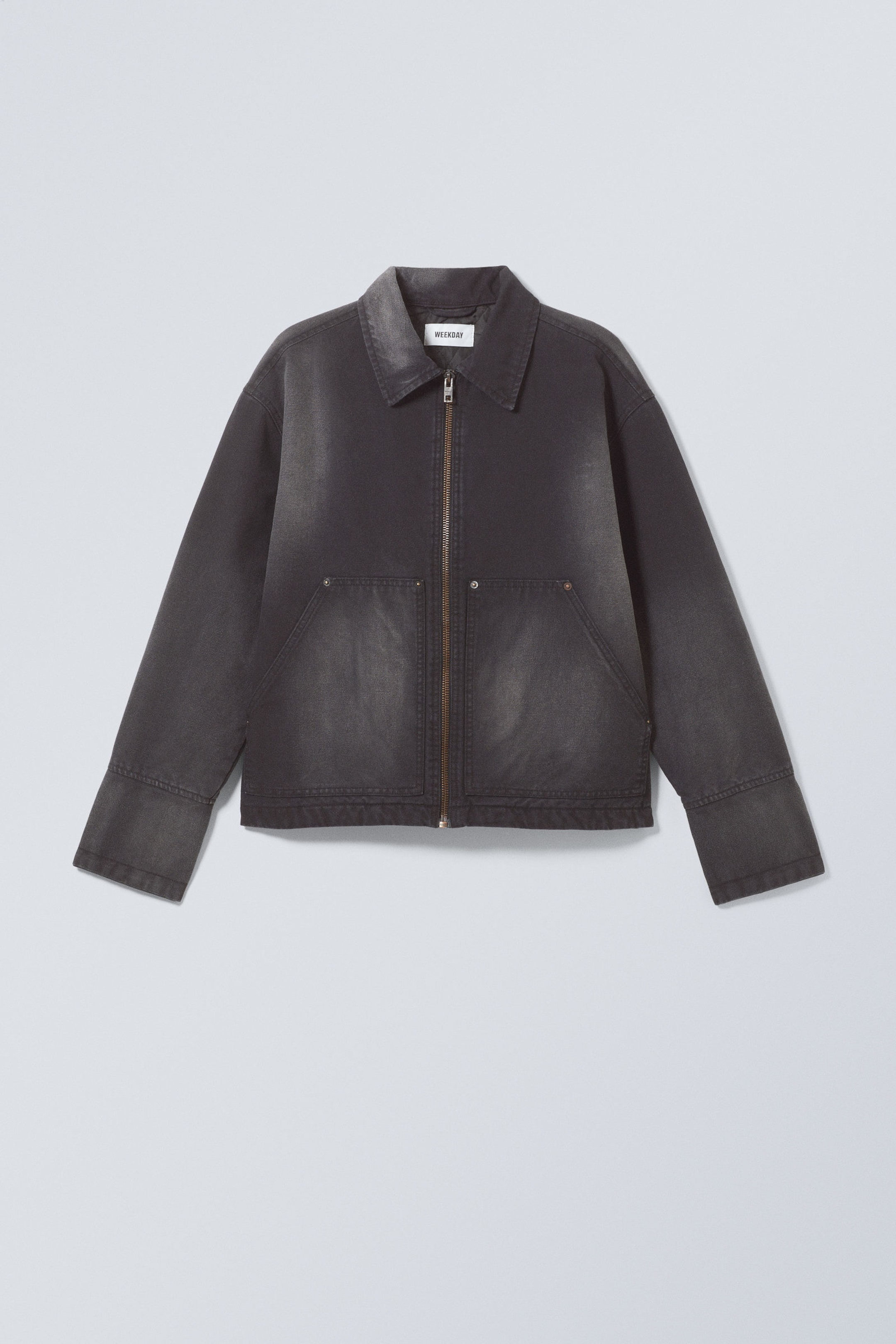 Washed Black - Relaxed Washed Utility Jacket - 4