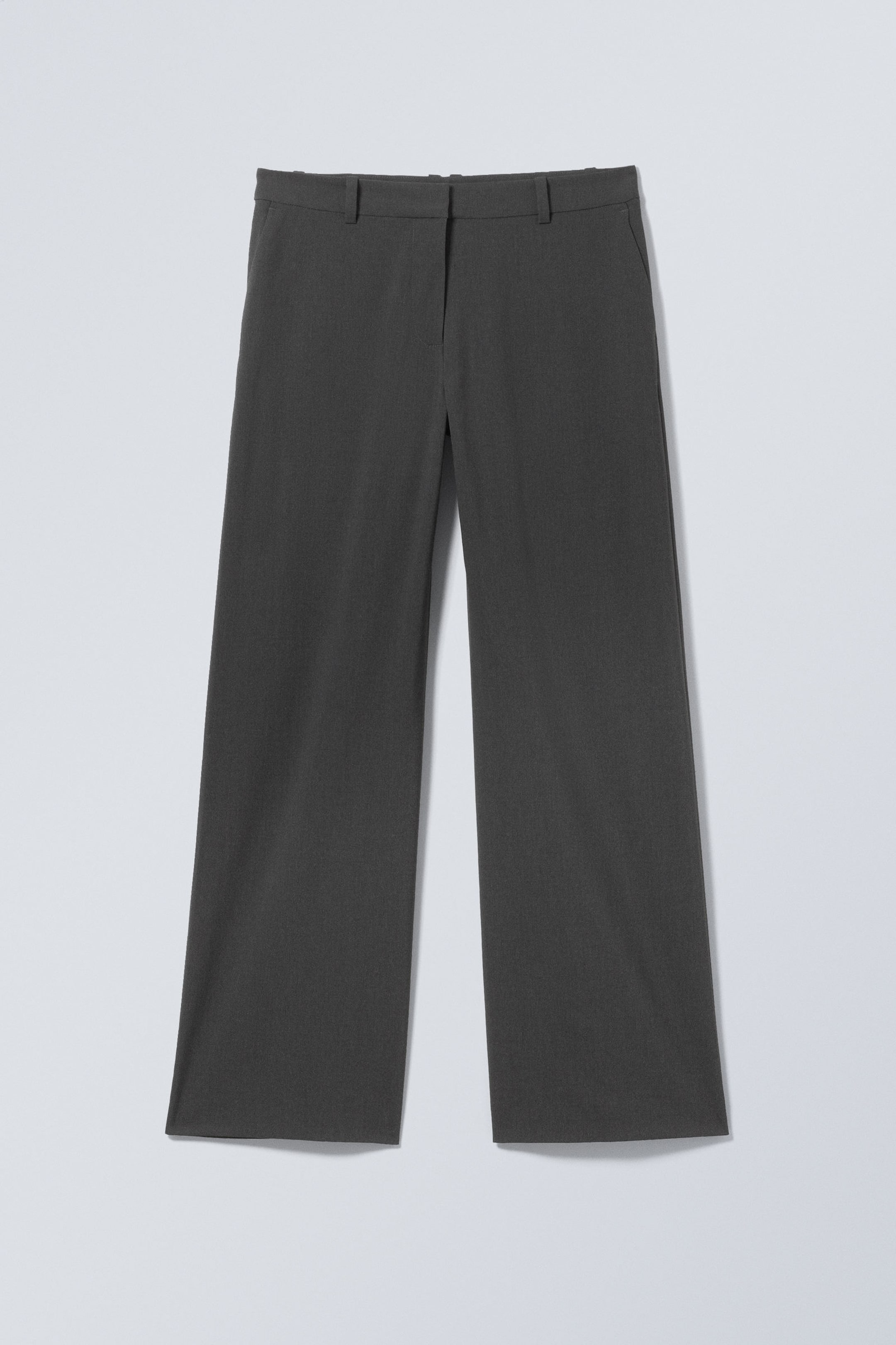 low rise straight leg suiting trousers Dark Grey Melange Weekday CH low rise straight leg suiting trousers Dark Grey Melange Weekday CH