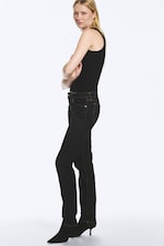 Shiny Blue - Dark Blue - Neptune Low Rise Slim Straight Jeans - 2