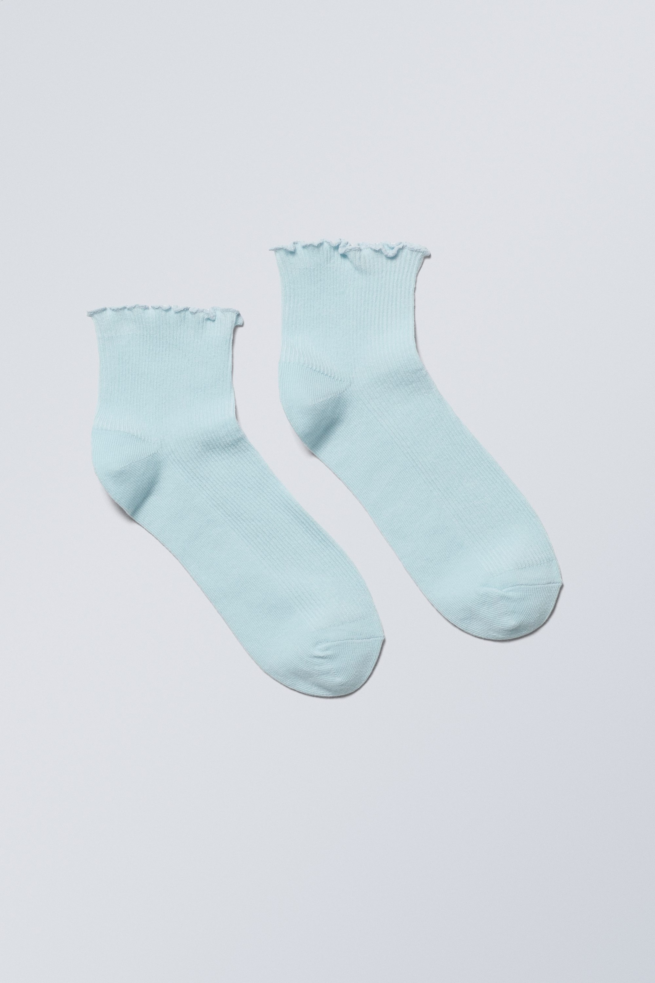 Hellblau - Kurze Rüschensocken Laney - 0