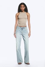 Dream Blue - Hellblau - Ample Low Waist Loose Wide Leg Jeans - 0