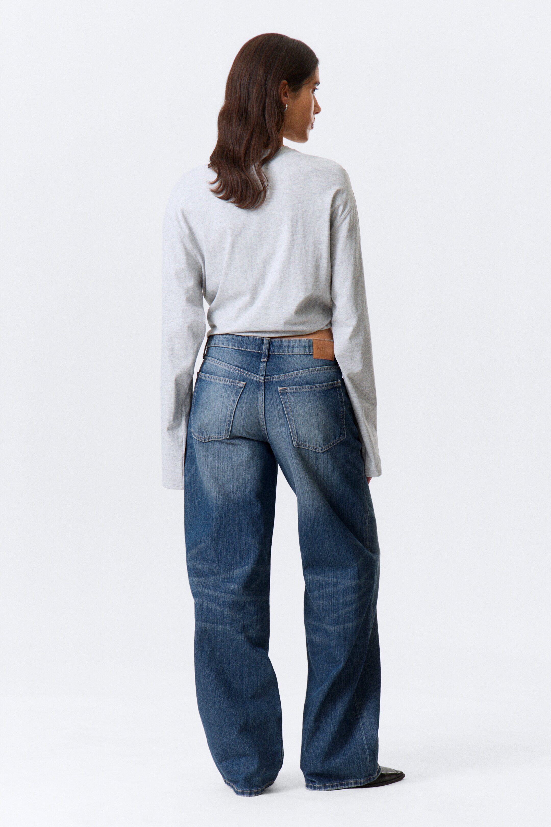Agrandir l'image: Jean jambe large taille basse Ample - Mine Blue – Bleu moyen - FEMME | H&M FR 5