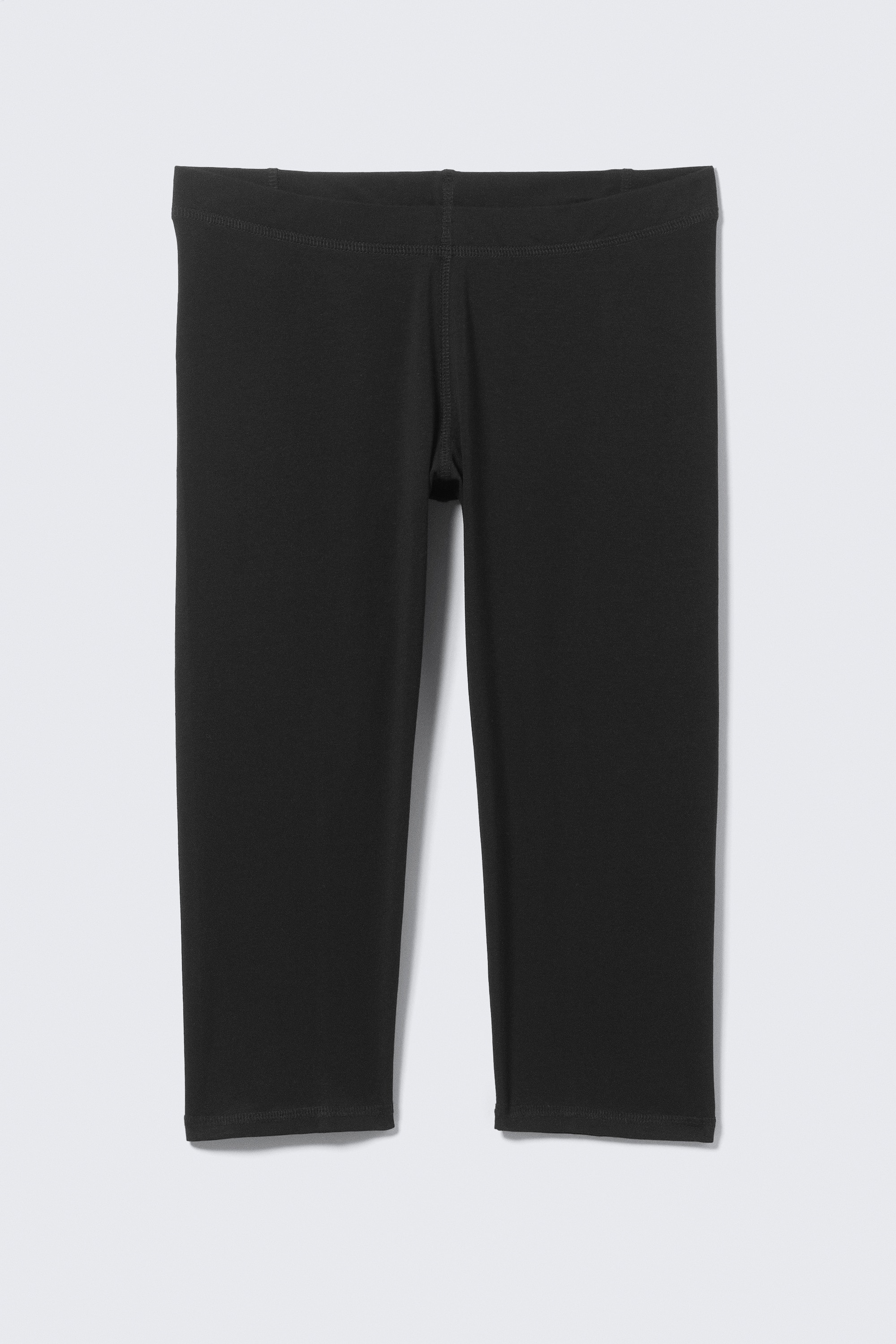 Legging capri taille mi-haute doux - Noir/Gris chiné