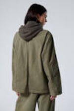 Dark Khaki Green - Washed Ripstop Jacket - 3