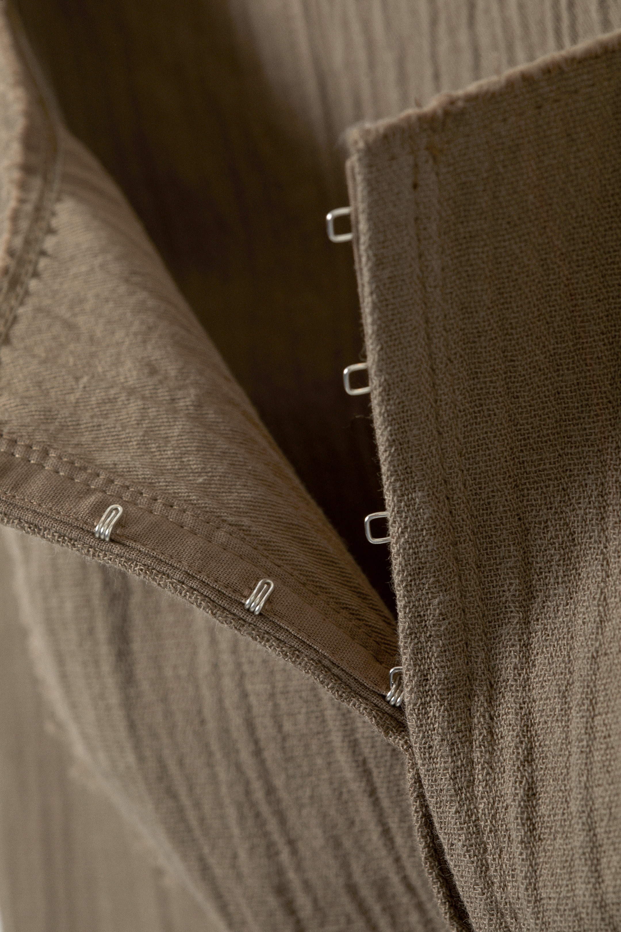 Ingrandisci l'immagine: Square Neck Twill Corset Top - Dark Mole - DONNA | H&M CH 6