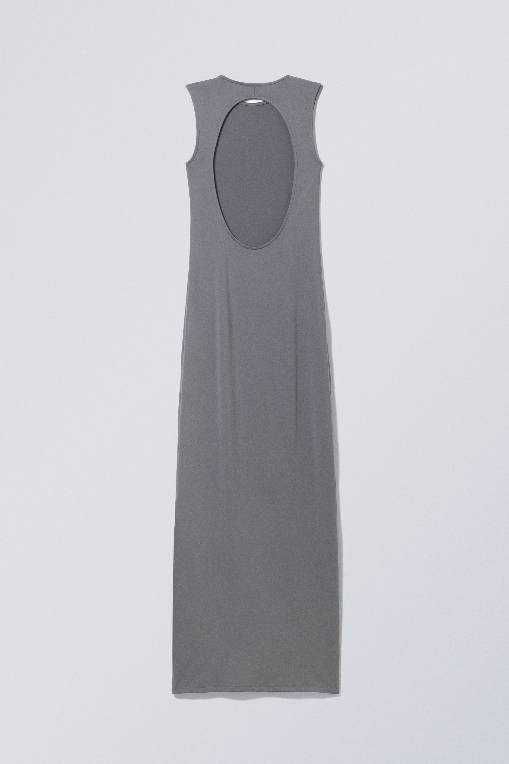 Dunkelgrau - Kleid mit offenem Rücken Lucy - 1