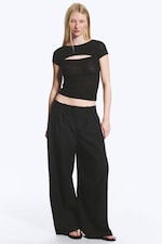 Black - Layered Two-Piece Bolero Top - 1