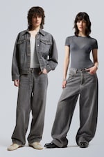 Schwarzer Donner - Astro Mid Waist Loose Baggy Unisex Jeans - 0