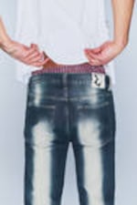 Blauw spray - Sleezie skinny jeans met lage taille - 3