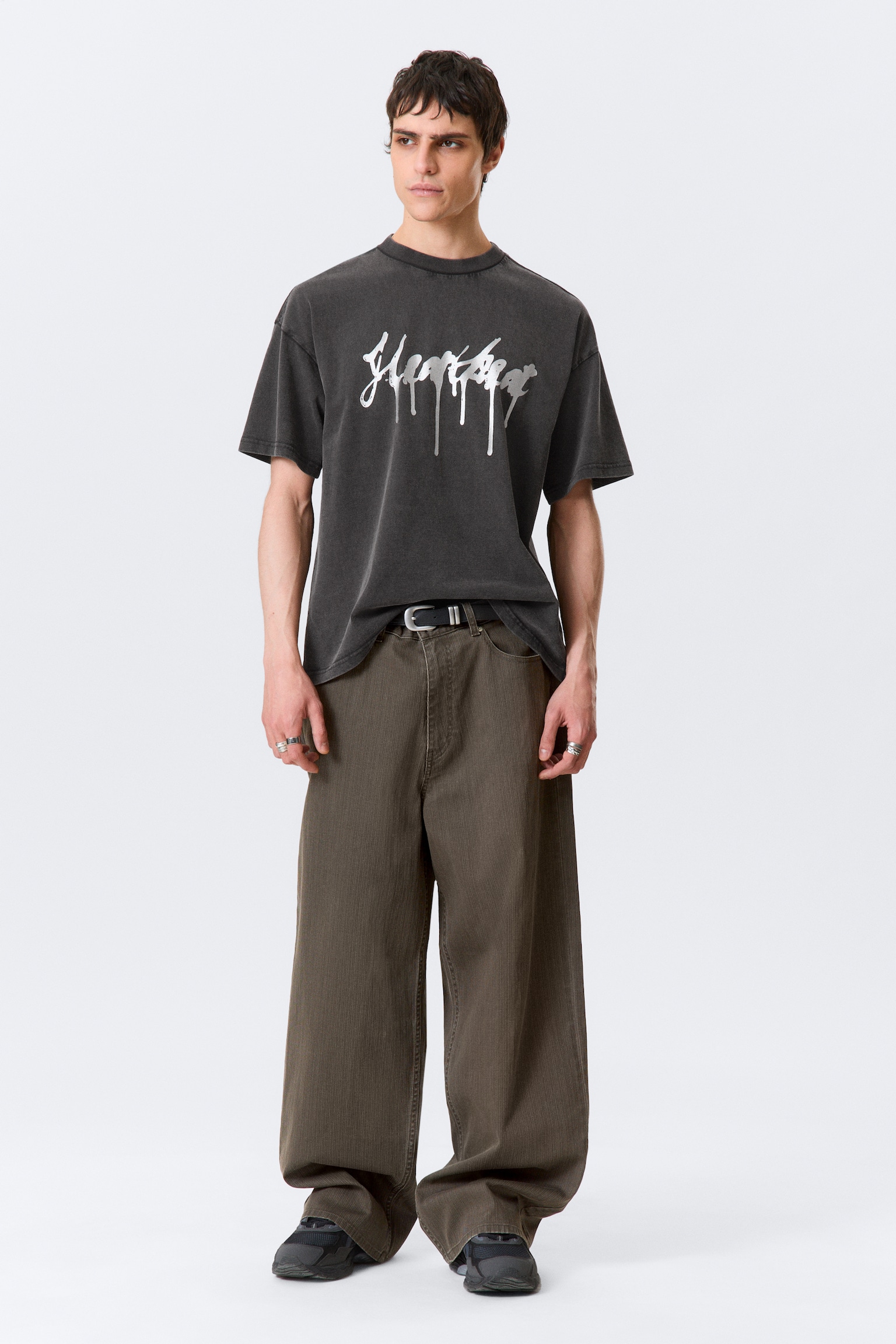 T-shirt carré à imprimé graphique Great - Noir - Heartbeat/Blanc - Dreams/Bleu vif - Four Man Gang/Noir - Midnight - 2