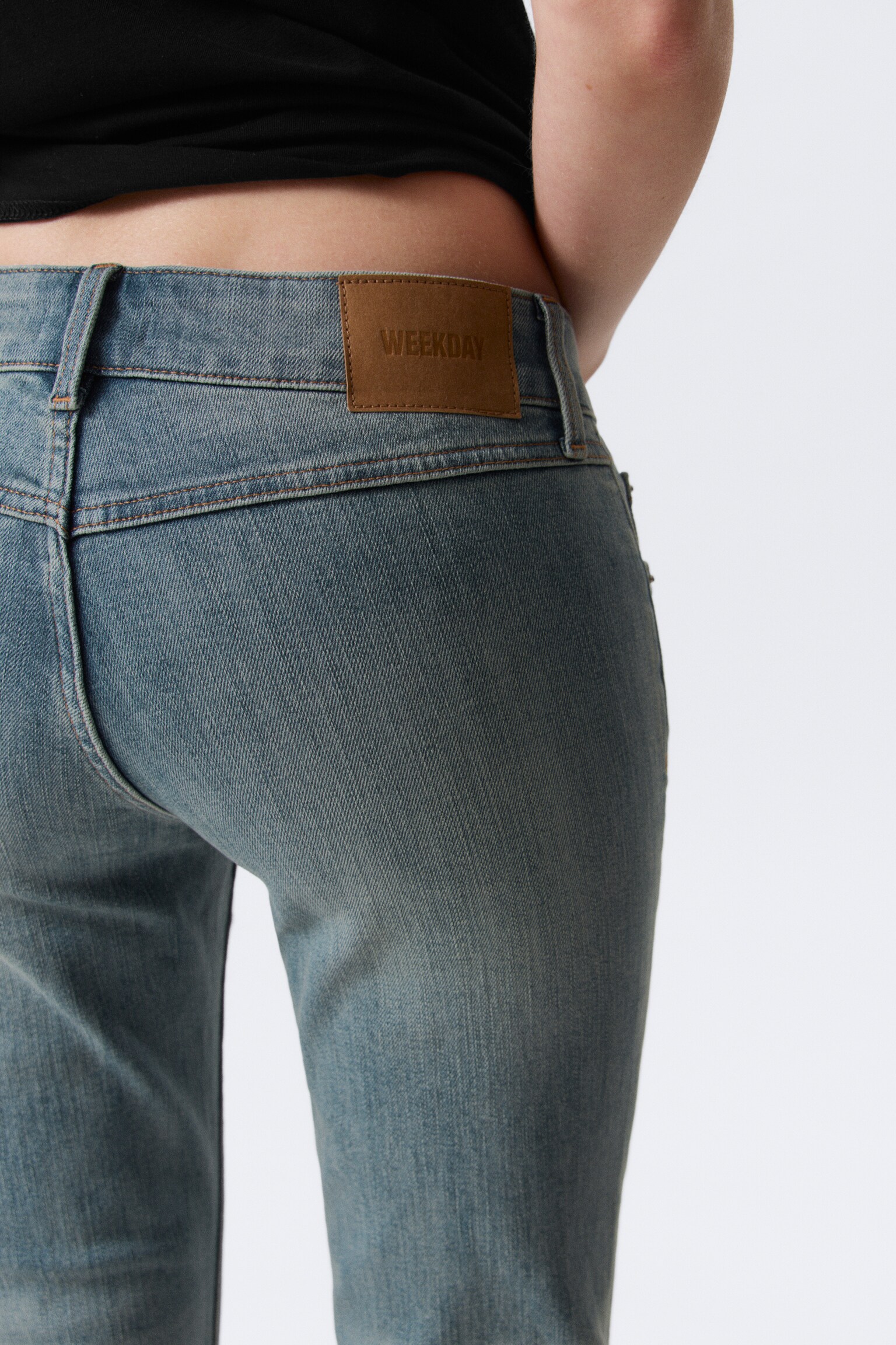 Hour Low Rise Skinny Bootcut Leg Jeans - Gloria Blue - Medium Blue - 3