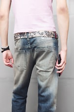 Sunset Blue – mørkeblå - Struggle bootcut-jeans med lavt liv og smal passform - 2