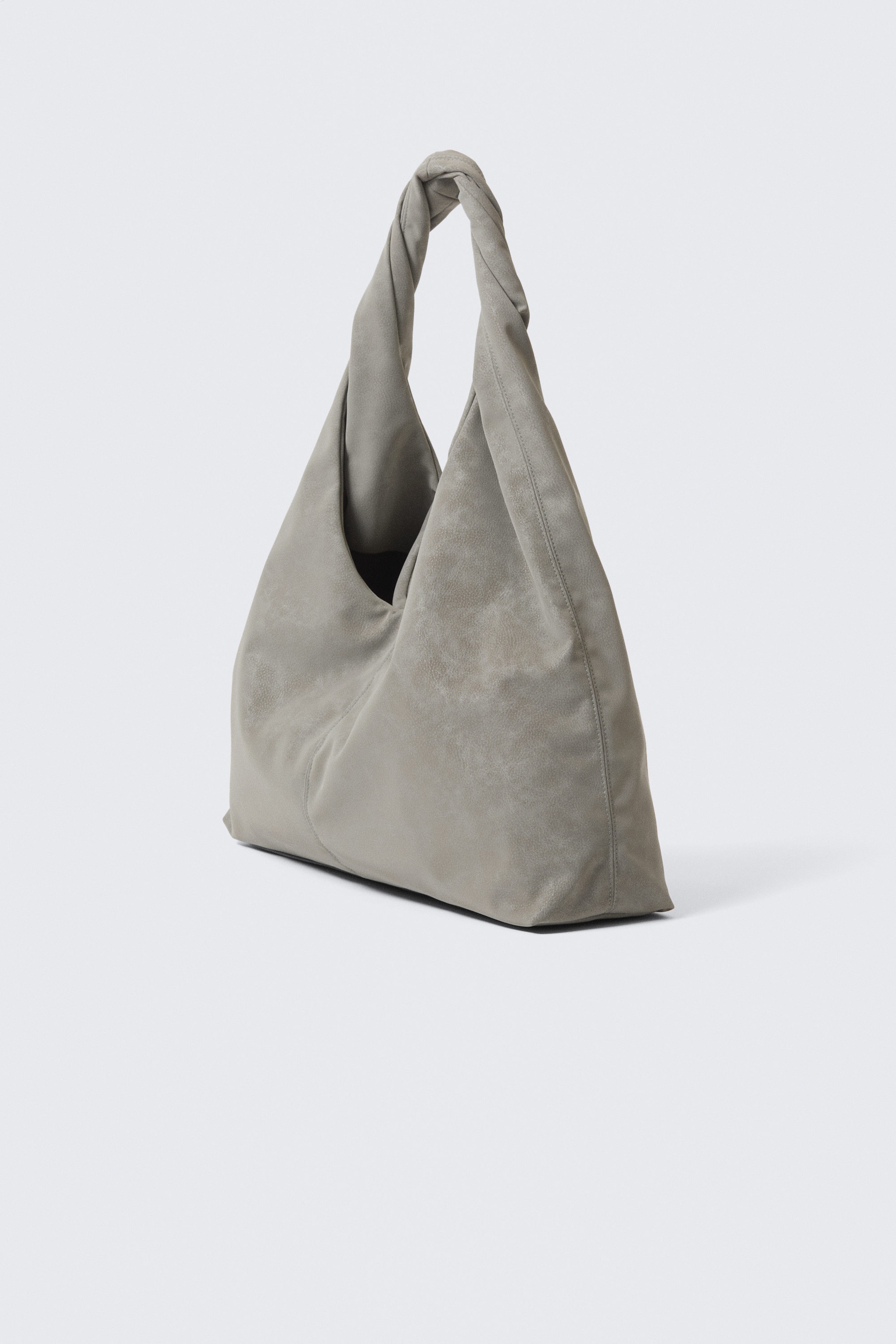 Dimgrå - Slouchy axelväska i skinnimitation - 2