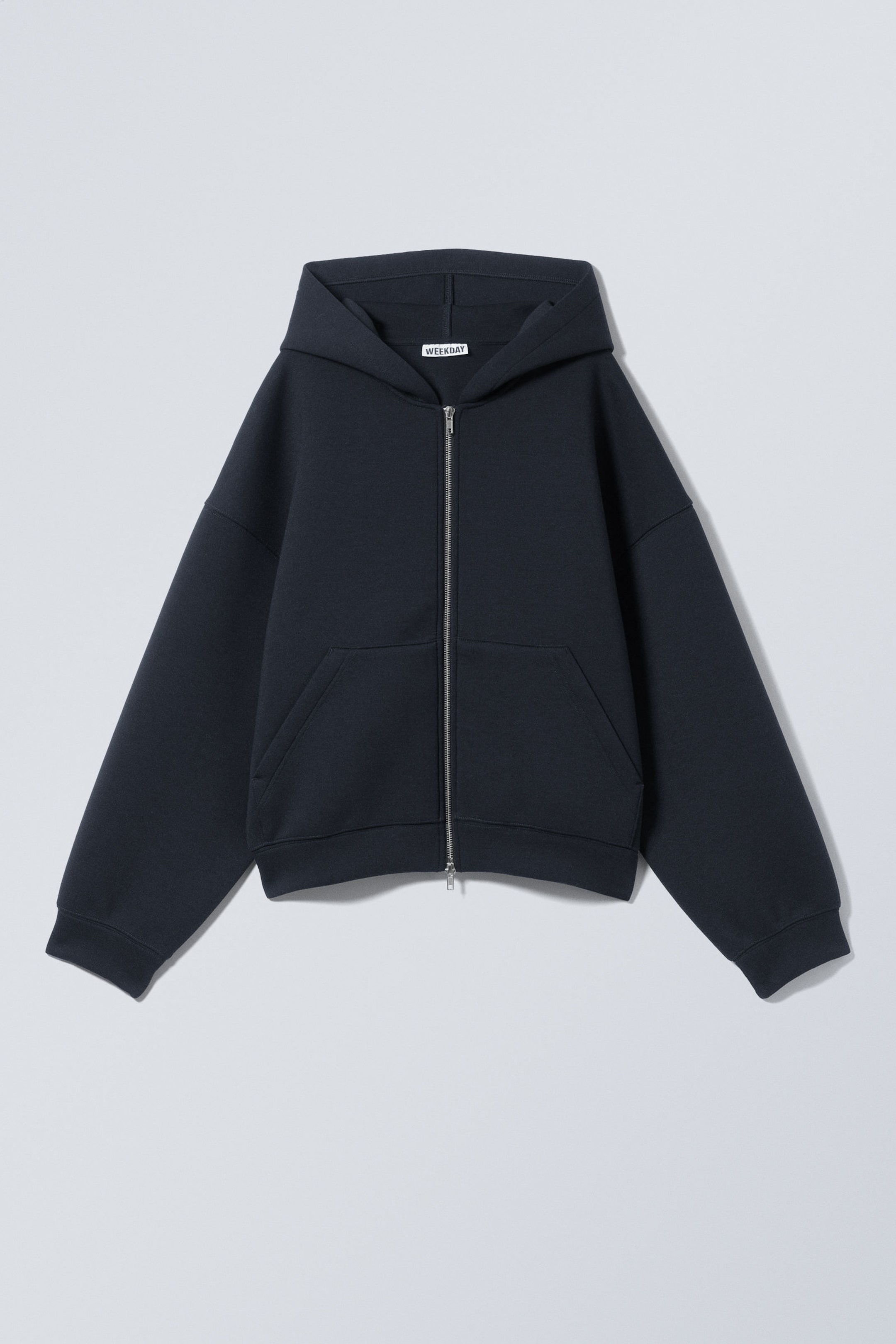 Really Dark Blue - Oversized Scuba Zip-Hoodie - 4